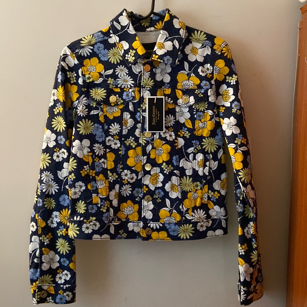 Y2K NWT Juicy Couture Regal Garden Flora Jean Jacket with Flowers